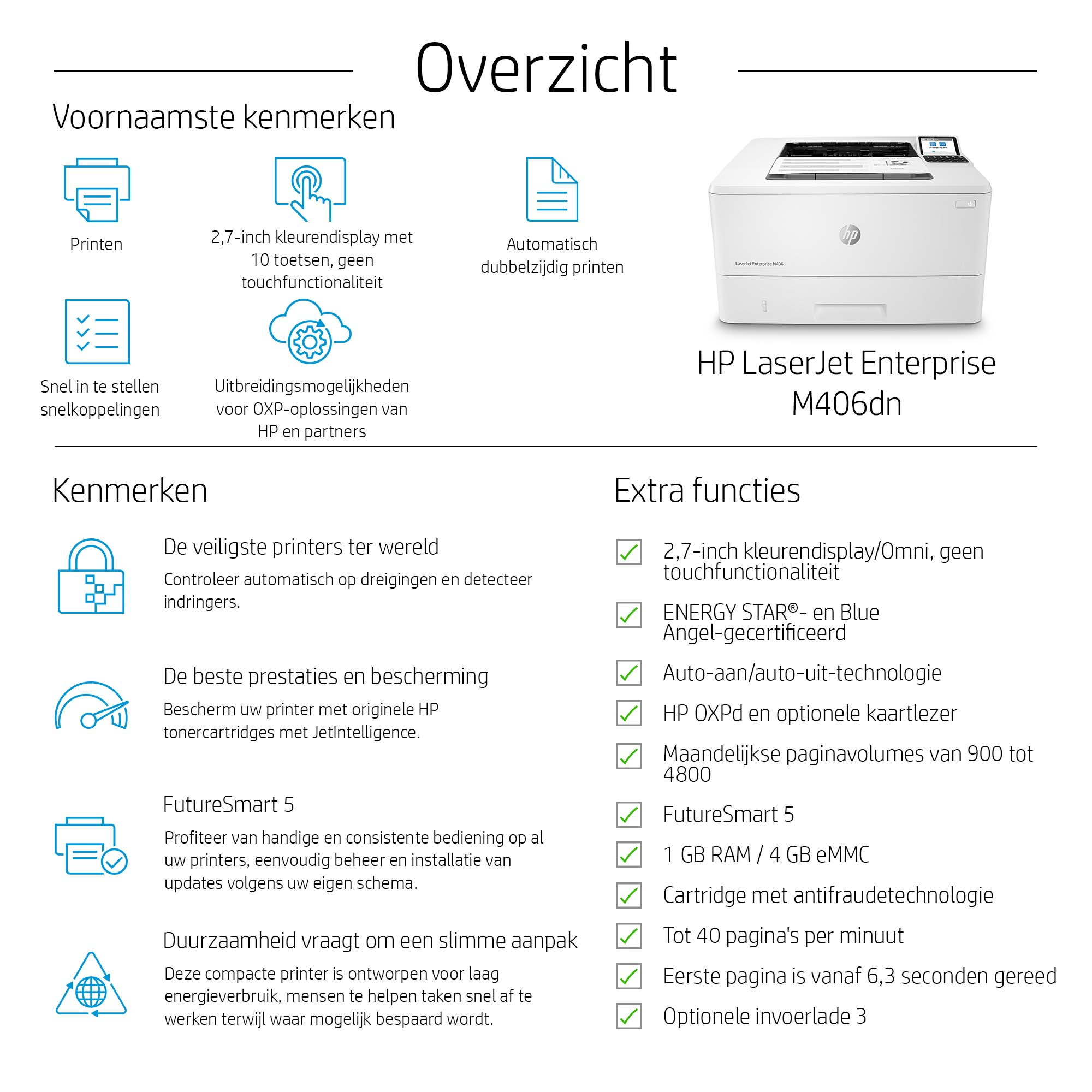 HP LaserJet Enterprise M406dn - Afbeelding 13