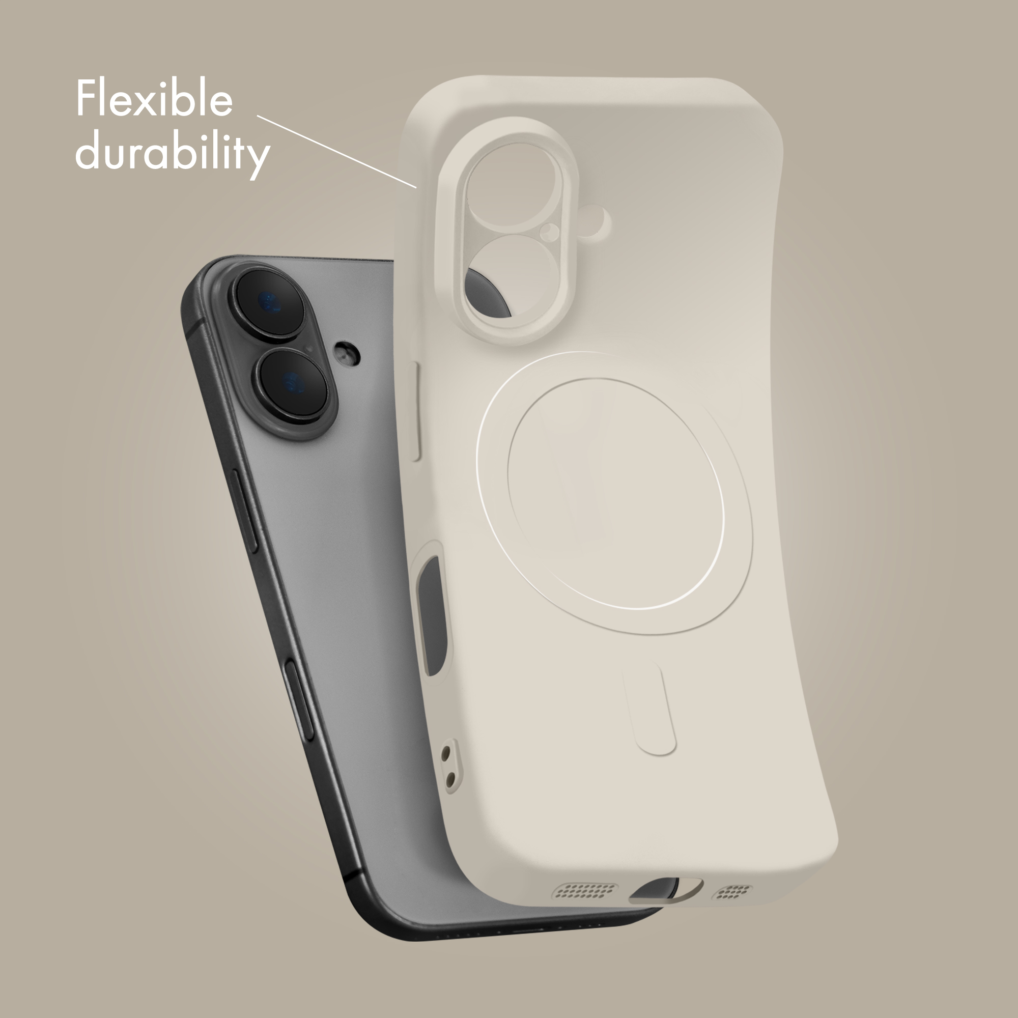 My Style Protective Flex Magsafe Compatible Case for Samsung Galaxy S25+ 5G Antique White - Afbeelding 2
