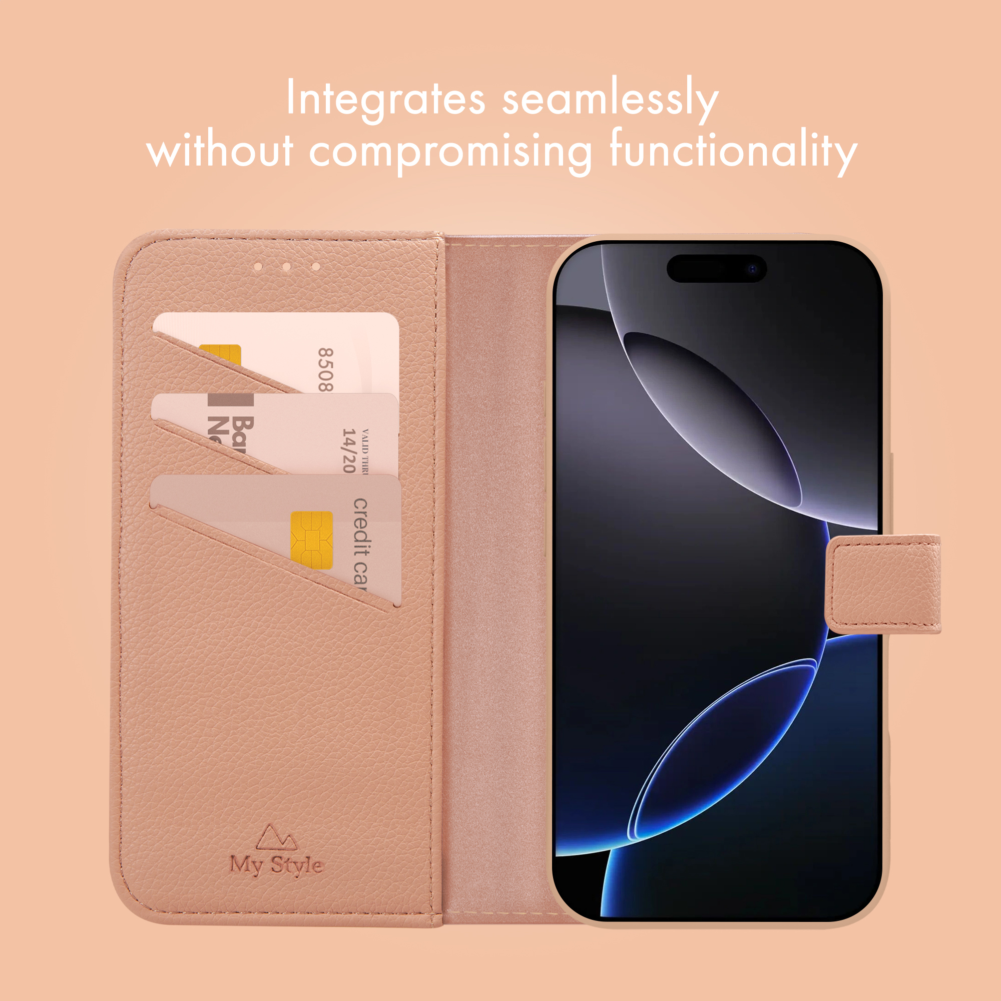 My Style Universal MagSafe Compatible Wallet - Soft Pink 6.3" (Without Case) - Afbeelding 4