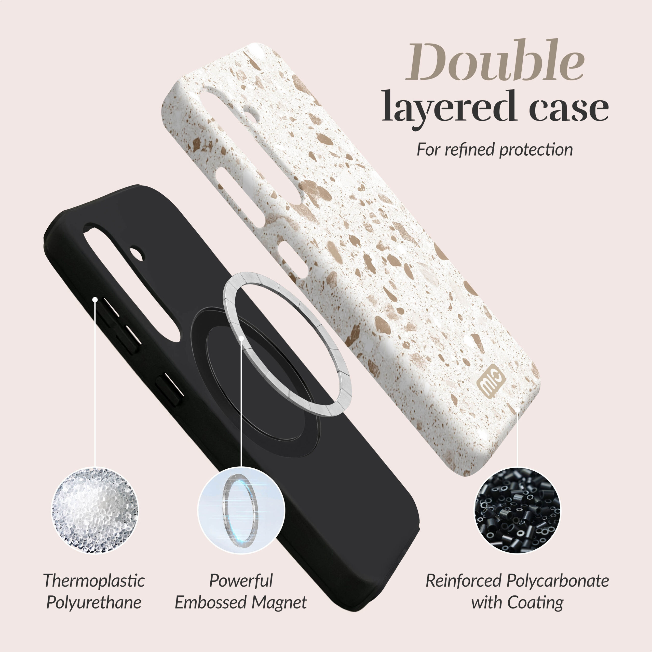 MIO Soft Terrazzo Magsafe Compatible for Samsung S25 Edge 5G - Afbeelding 5