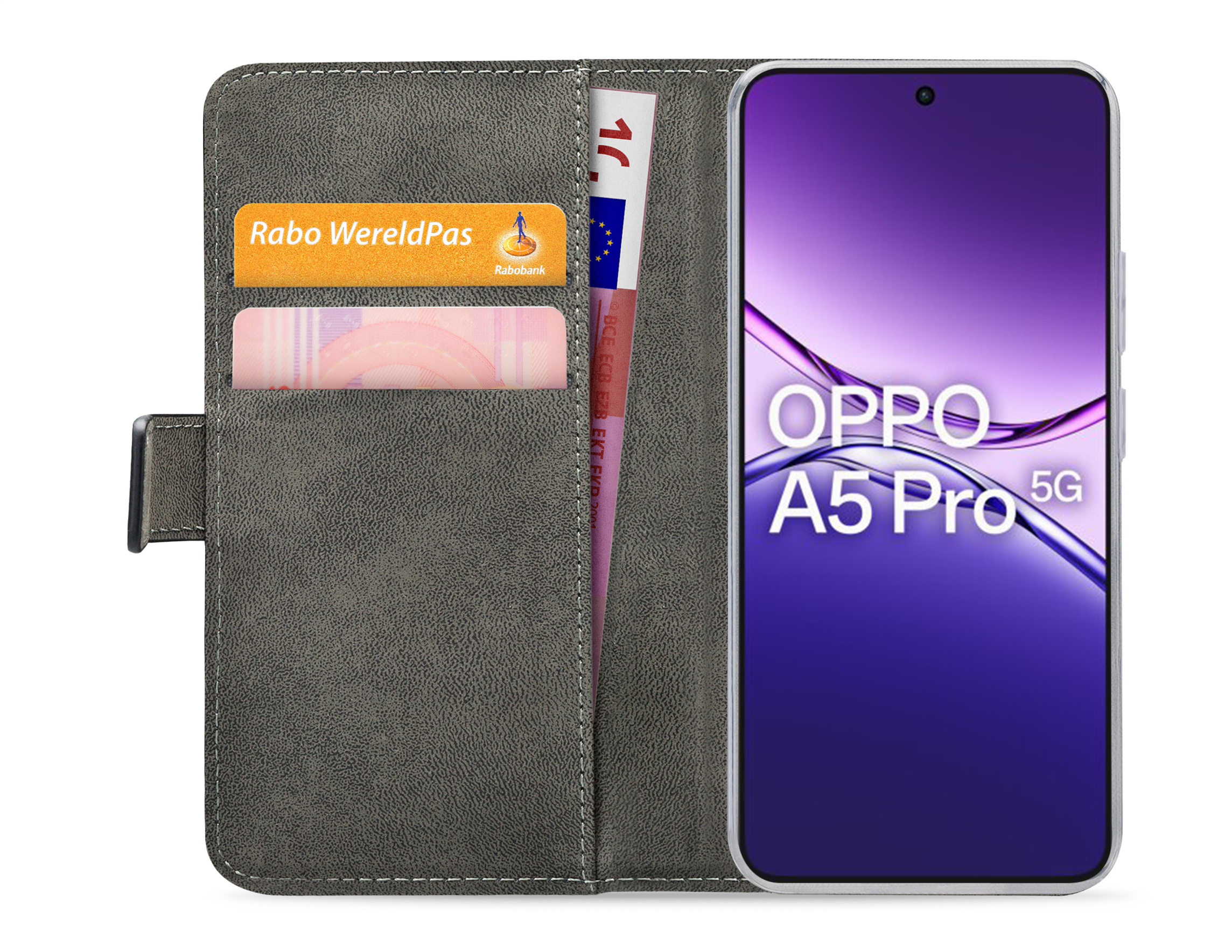 Mobilize Classic Gelly Wallet Book Case OPPO A5 Pro 5G Black - Afbeelding 3