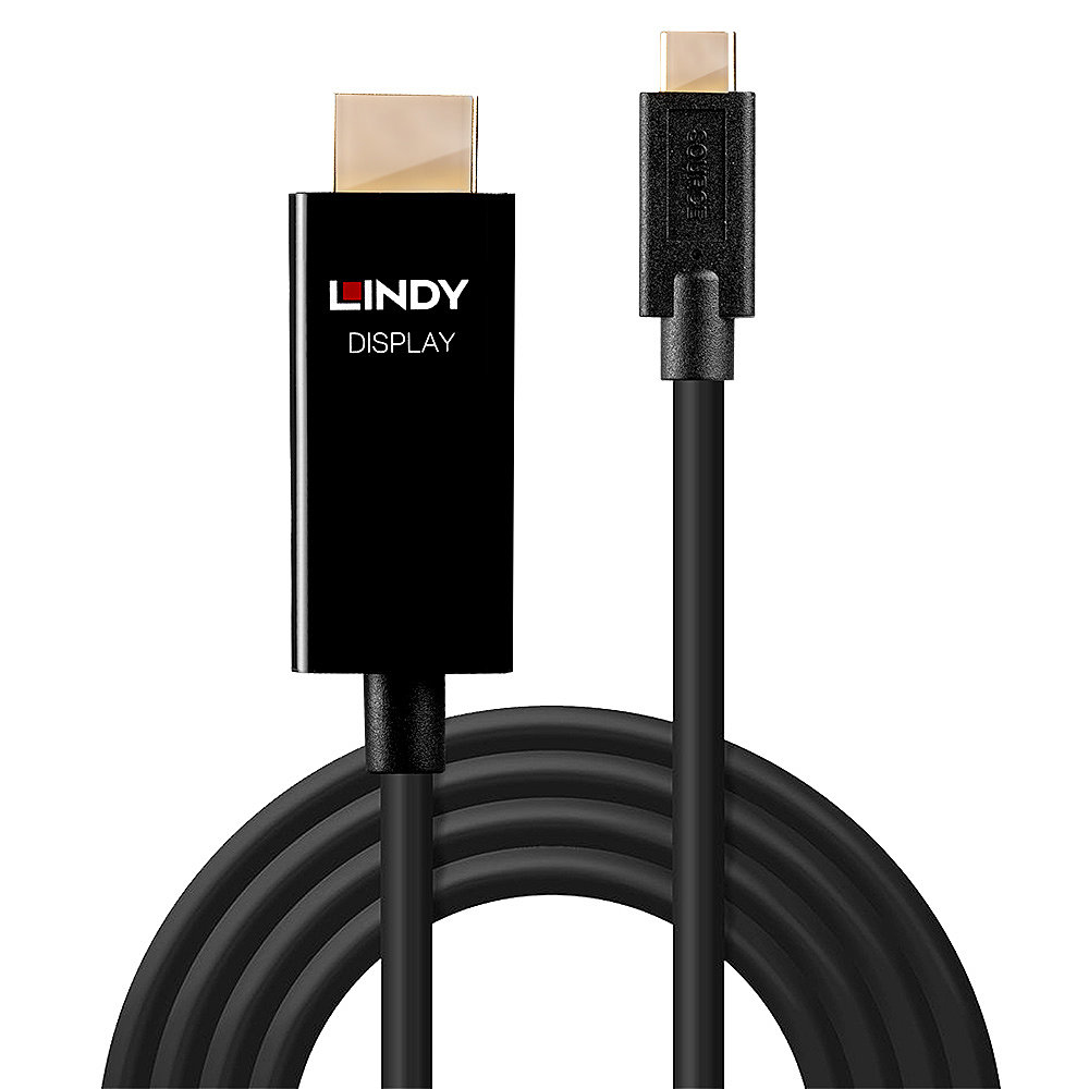 Lindy 43291 video kabel adapter 1 m USB Type-C HDMI Type A (Standaard) Zwart - Afbeelding 3