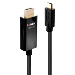 Lindy 43291 video kabel adapter 1 m USB Type-C HDMI Type A (Standaard) Zwart - Afbeelding 2