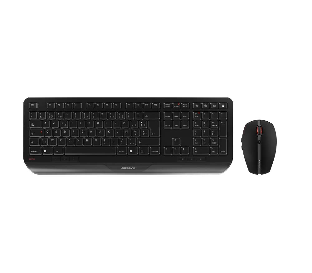 CHERRY Gentix Desktop toetsenbord Inclusief muis Kantoor RF Draadloos Zwitsers Zwart