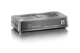 LevelOne FSW-0508TX netwerk-switch Unmanaged Fast Ethernet (10/100) Zwart, Grijs