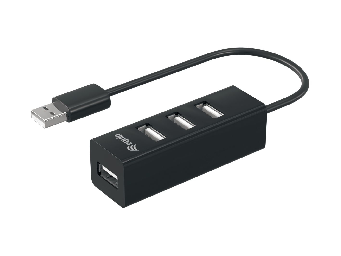 Equip 128955 interface hub USB 2.0 480 Mbit/s Zwart - Afbeelding 2