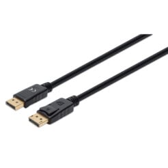 Manhattan DisplayPort 1.4 kabel, 8K@60Hz, 1 m, mannelijk naar mannelijk, geschikt voor 8K/4K/1080p toepassingen, met vergrendeling, volledig afgeschermd, zwart, levenslange garantie, equivalent aan DP14MM1M - Afbeelding 2