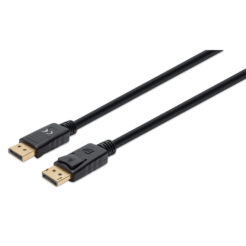 Manhattan DisplayPort 1.4 kabel, 8K@60Hz, 2 m, mannelijk naar mannelijk, geschikt voor 8K/4K/1080p toepassingen, met vergrendeling, volledig afgeschermd, zwart, levenslange garantie, equivalent aan DP14MM2M - Afbeelding 2