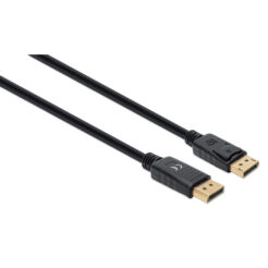Manhattan DisplayPort 1.4 kabel, 8K@60Hz, 2 m, mannelijk naar mannelijk, geschikt voor 8K/4K/1080p toepassingen, met vergrendeling, volledig afgeschermd, zwart, levenslange garantie, equivalent aan DP14MM2M - Afbeelding 3