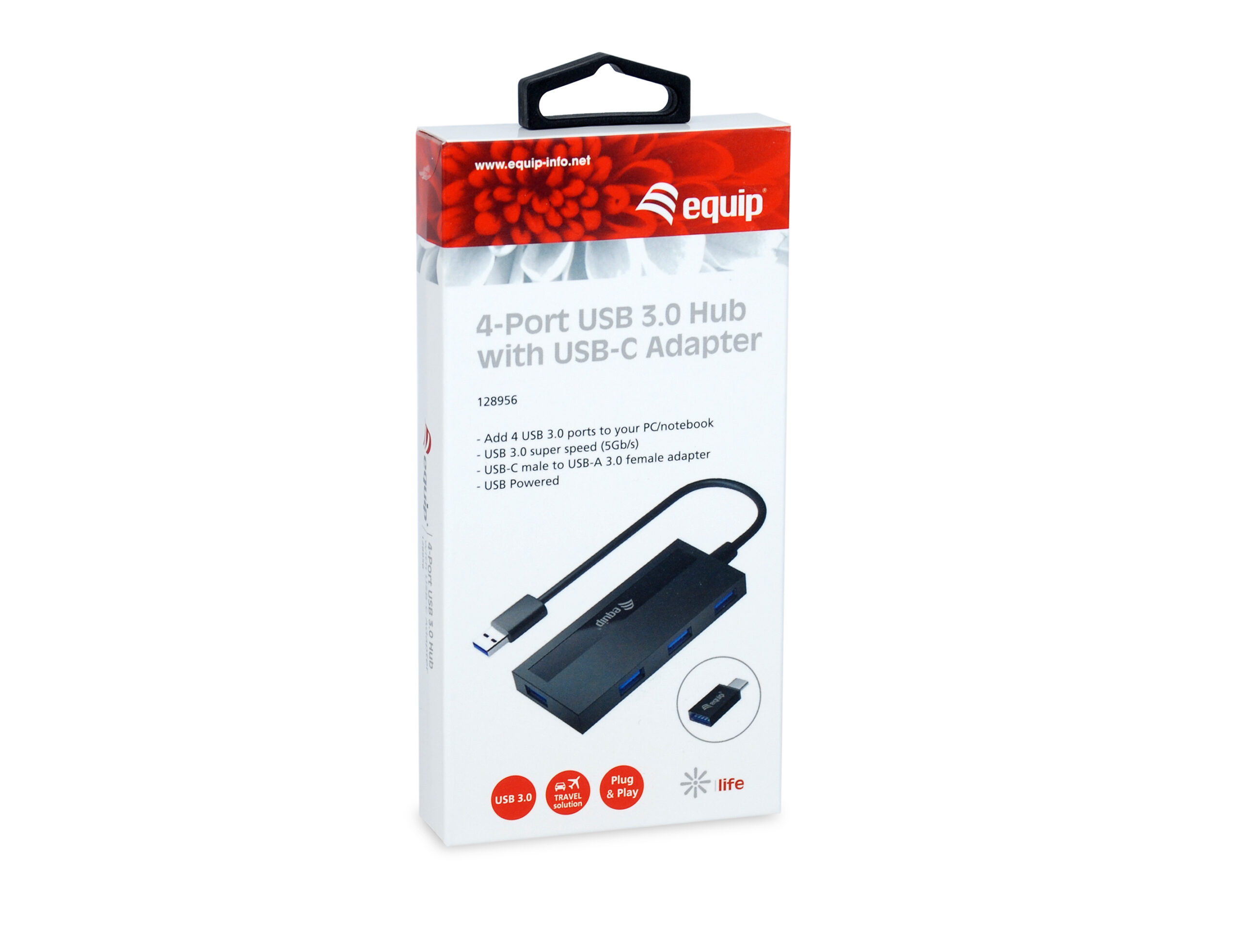 Equip 128956 interface hub USB 3.2 Gen 1 (3.1 Gen 1) Type-A 5000 Mbit/s Zwart - Afbeelding 5