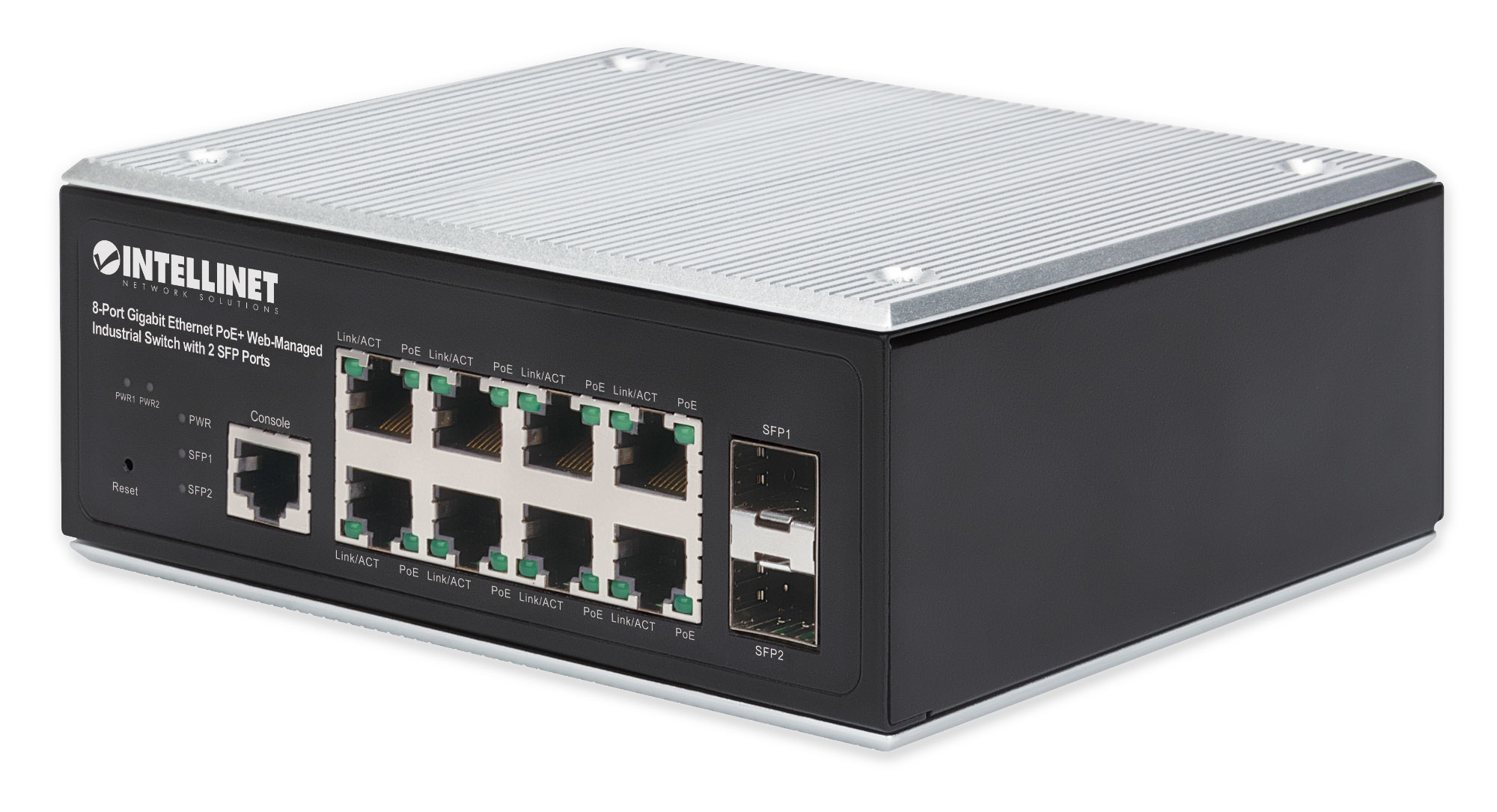 Intellinet 508278 netwerk-switch Managed L2+/L3 Gigabit Ethernet (10/100/1000) Power over Ethernet (PoE) Zwart - Afbeelding 2
