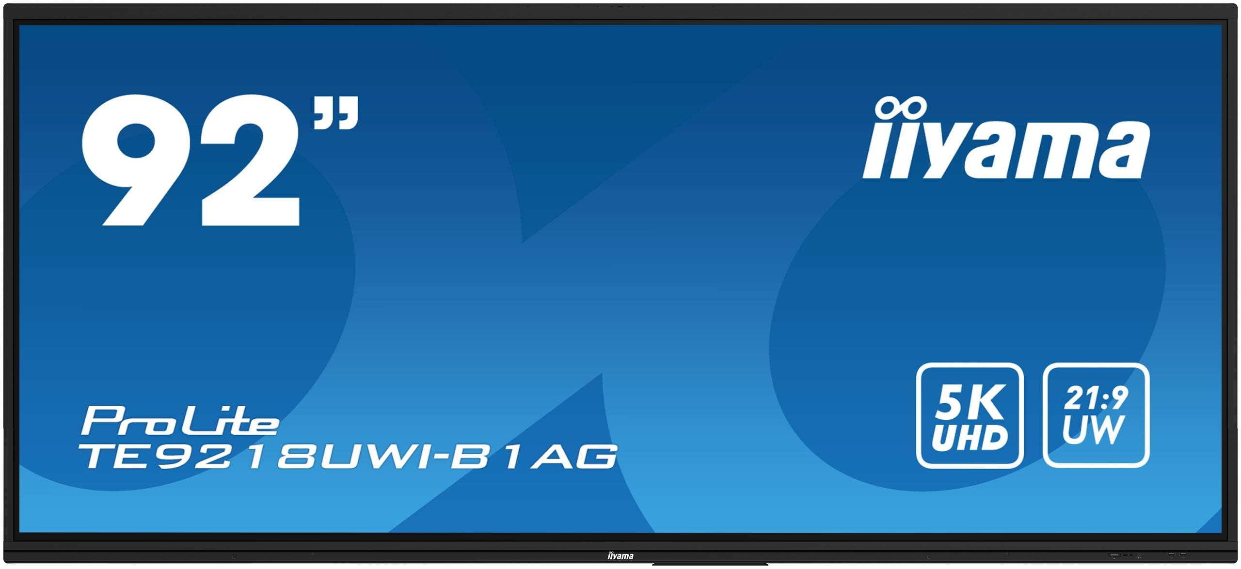 iiyama TE9218UWI-B1AG beeldkrant Interactief flatscreen 2,32 m (91.5") LED Wifi 500 cd/m² 5K Ultra HD Zwart Touchscreen Type processor Android 16/7
