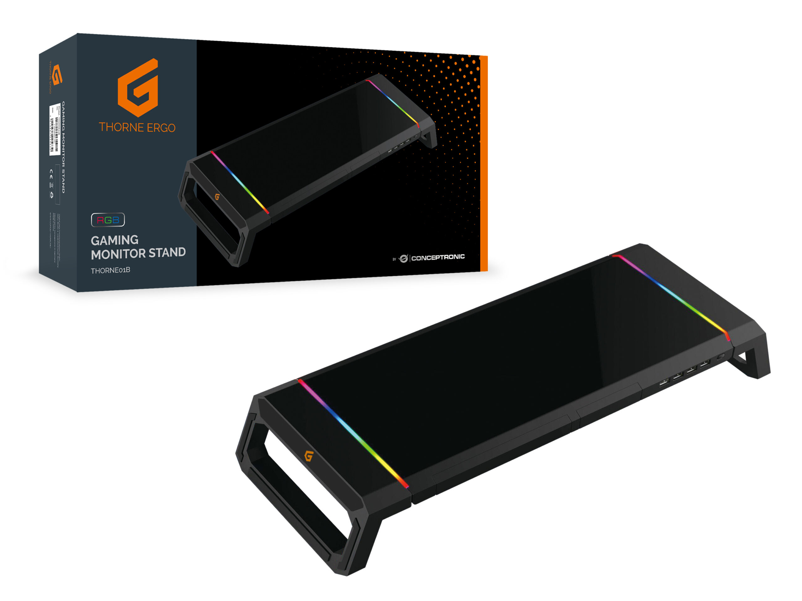 Conceptronic THORNE01B flat panel bureau steun Zwart - Afbeelding 4