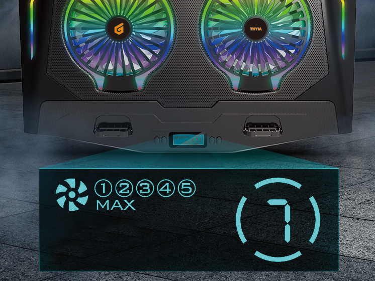 Conceptronic THYIA02B laptop cooling pad 43,2 cm (17") Zwart - Afbeelding 5