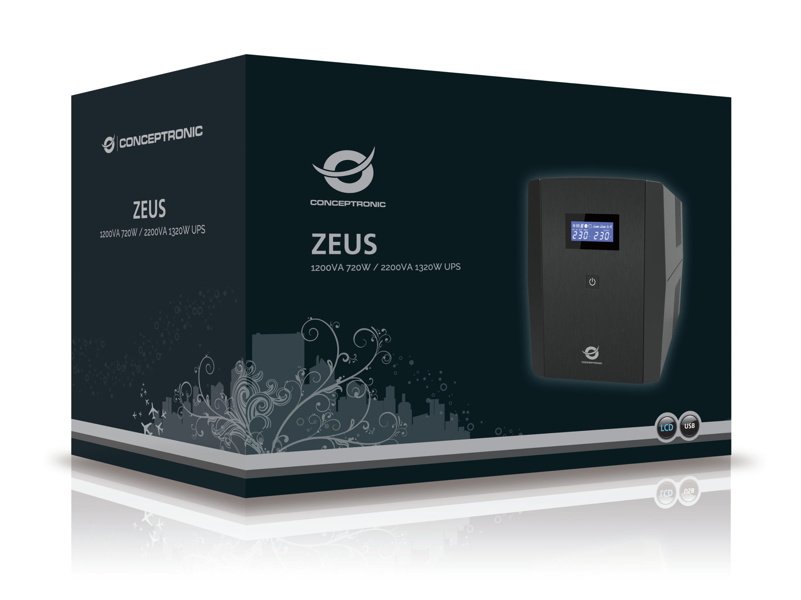 Conceptronic ZEUS04EM UPS Line-interactive 2,2 kVA 1320 W 5 AC-uitgang(en) - Afbeelding 4