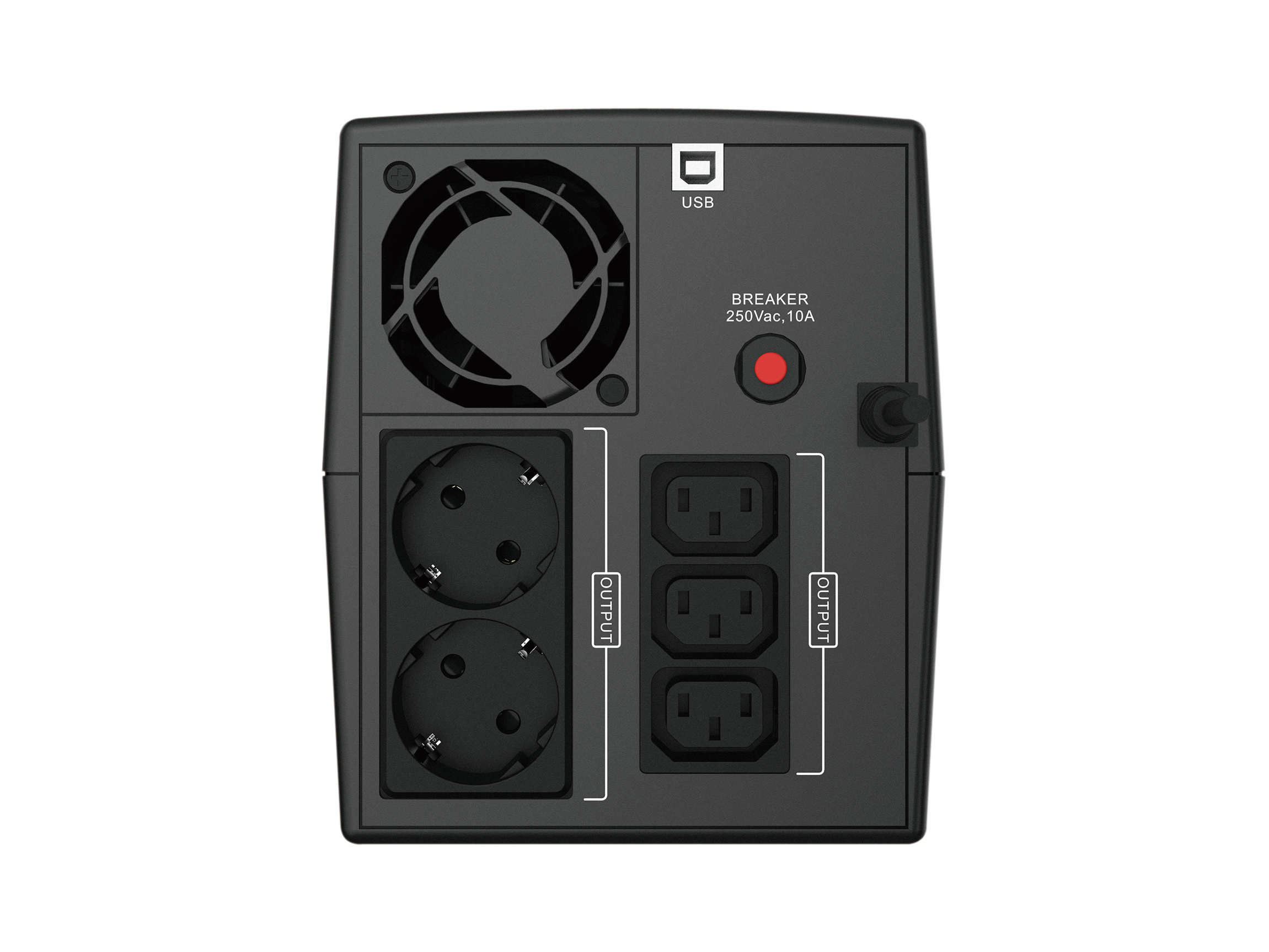 Conceptronic ZEUS04EM UPS Line-interactive 2,2 kVA 1320 W 5 AC-uitgang(en) - Afbeelding 5