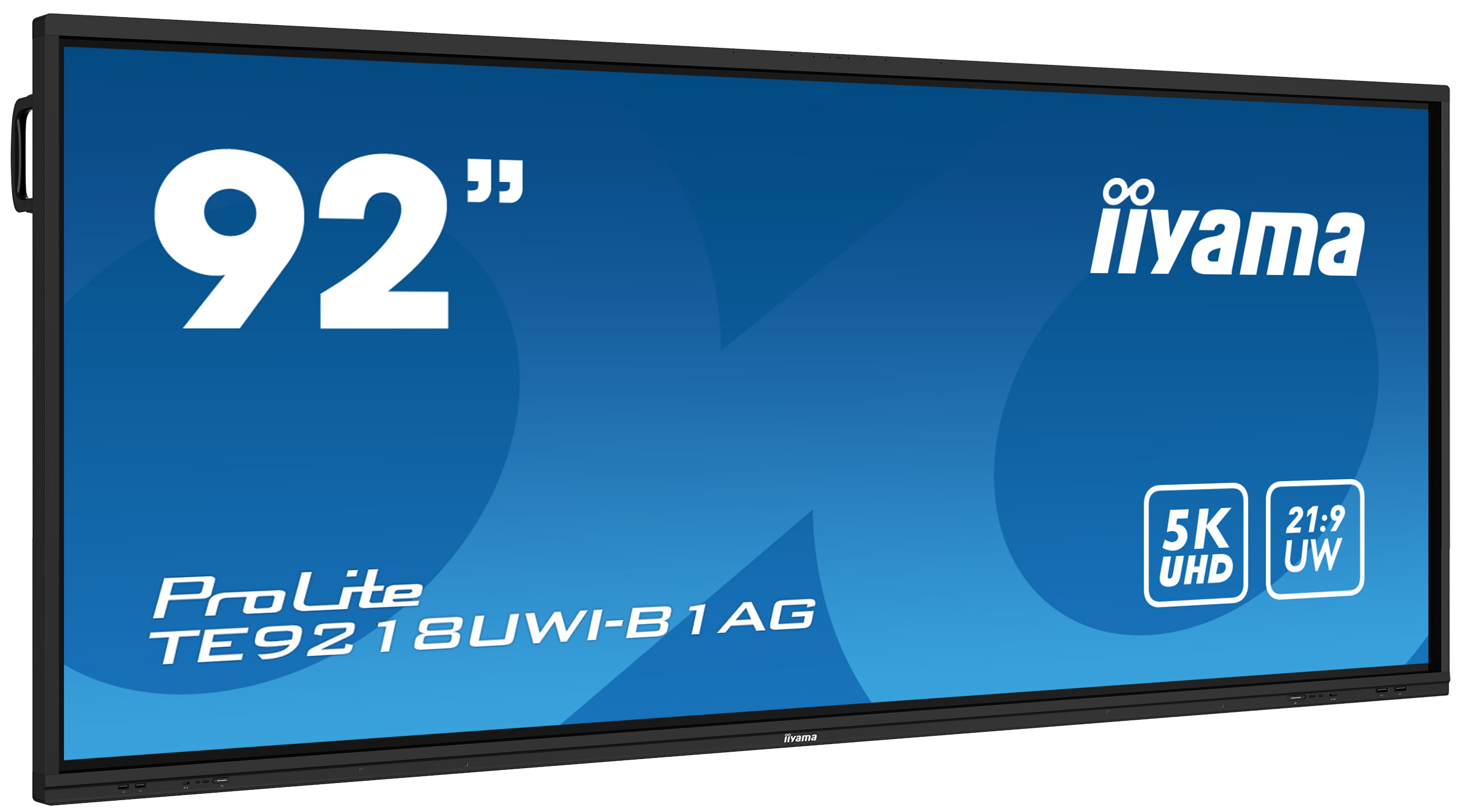 iiyama TE9218UWI-B1AG beeldkrant Interactief flatscreen 2,32 m (91.5") LED Wifi 500 cd/m² 5K Ultra HD Zwart Touchscreen Type processor Android 16/7 - Afbeelding 3
