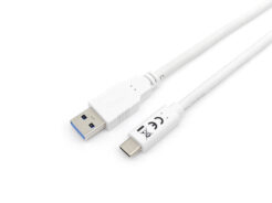 Equip 128363 USB 3.2 Gen 1 C naar A kabel, M/M , 1,0 m, 5Gbps, Wit