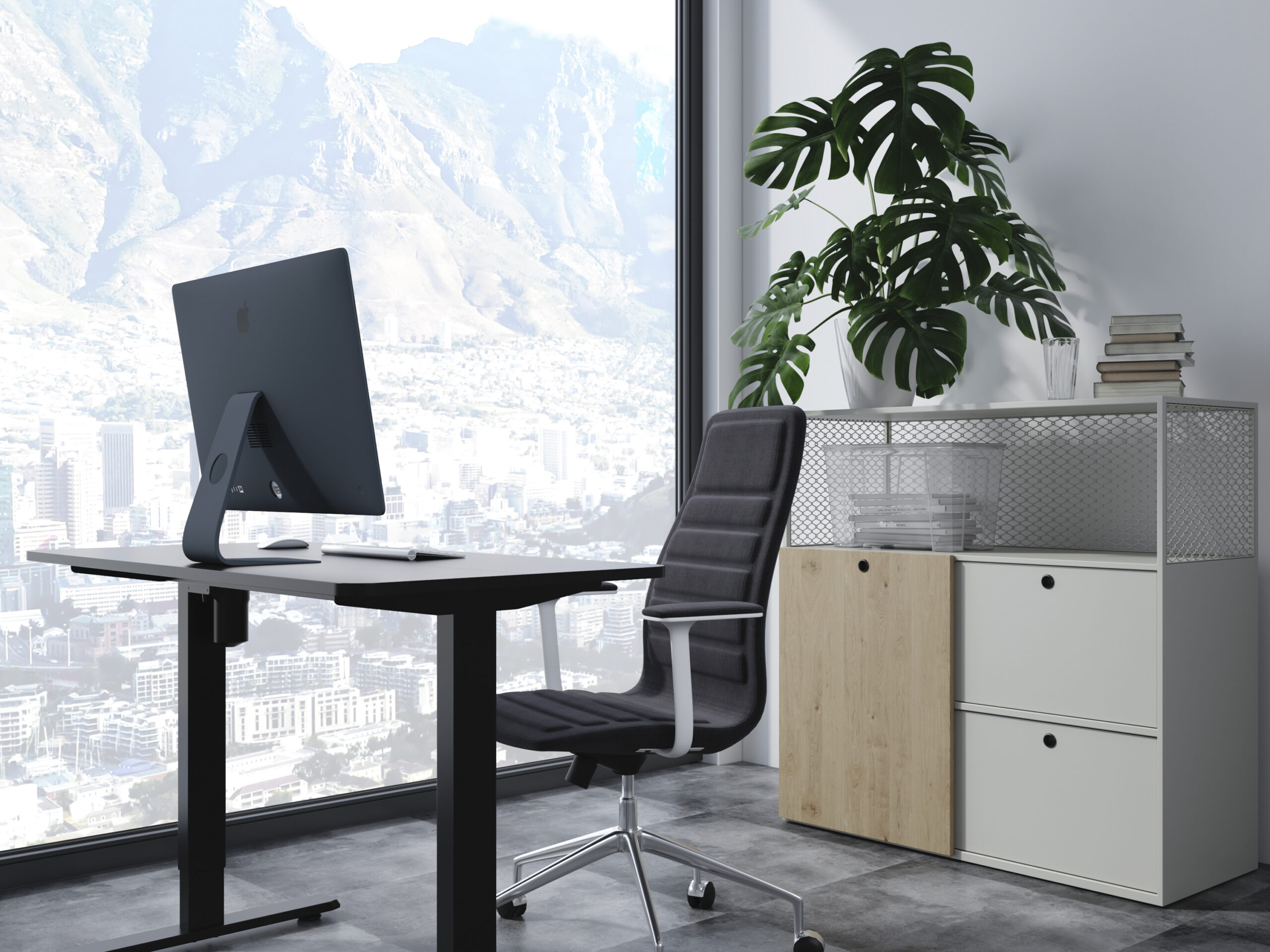 Equip ERGO Elektrisch zit-sta bureauframe met bureaublad, zwart - Afbeelding 8