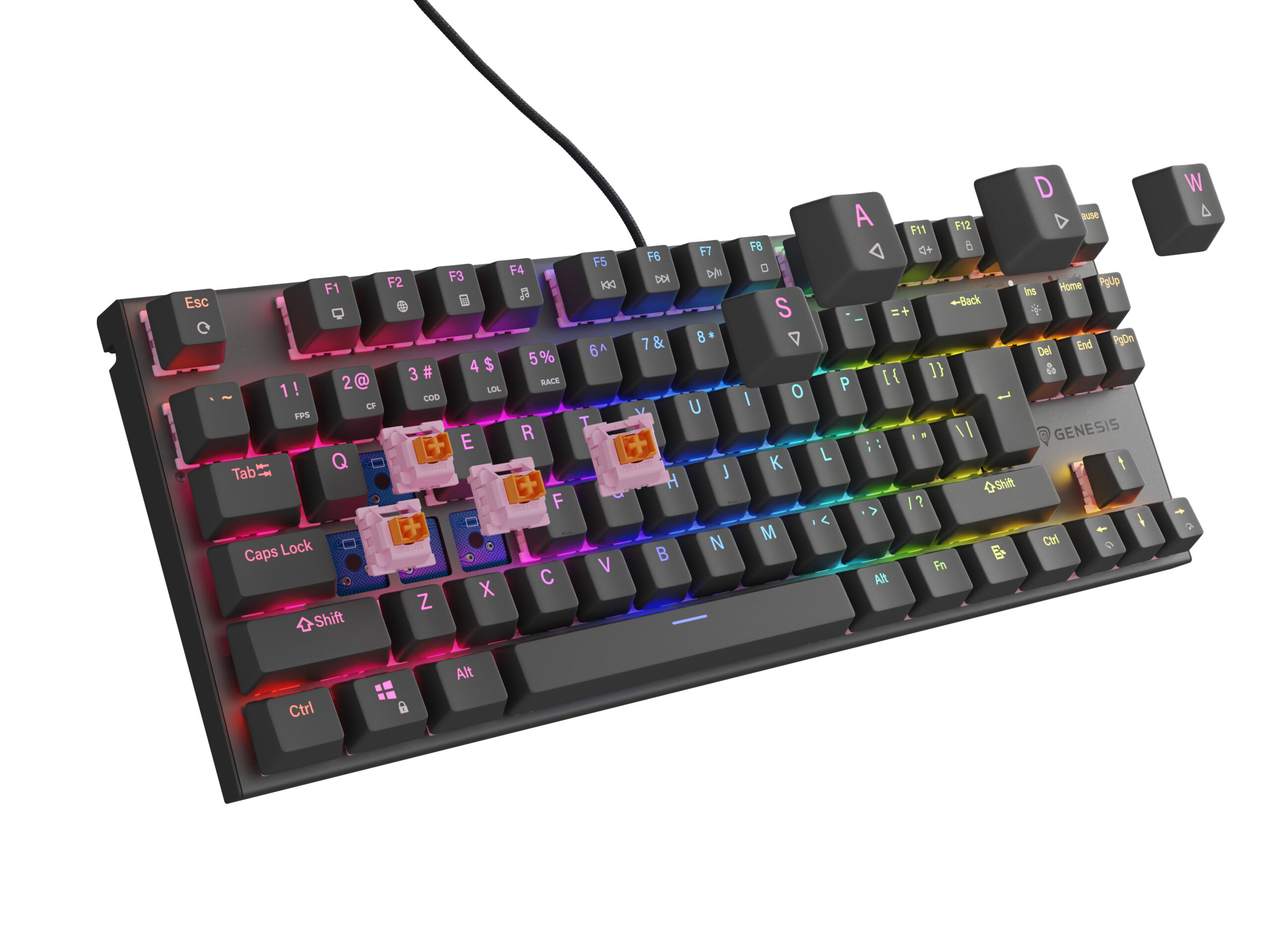 GENESIS Thor 303 TKL toetsenbord Gamen USB QWERTY US International Zwart - Afbeelding 8