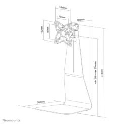 Neomounts FPMA-D850BLACK Monitorstandaard 10-27" - Afbeelding 13