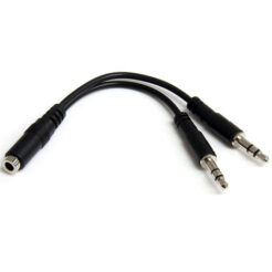 StarTech.com 3,5mm 4-pins naar 2x 3-pins 3,5mm Headset Verloopkabel F/M - Afbeelding 2