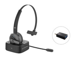 Conceptronic POLONA03BD hoofdtelefoon/headset Draadloos Hoofdband Kantoor/callcenter Bluetooth Oplaadhouder Zwart - Afbeelding 2