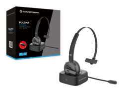 Conceptronic POLONA03BD hoofdtelefoon/headset Draadloos Hoofdband Kantoor/callcenter Bluetooth Oplaadhouder Zwart - Afbeelding 3