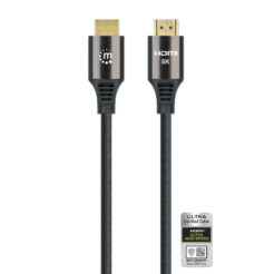 Manhattan HDMI kabel 8K@60Hz (4K@120Hz) met Ethernet, 1 m, Gecertificeerd, geschikt voor ALLE 8K/4K/1080p/HD toepassingen - upgrade nu of zorg dat het klaarstaat voor wanneer je het nodig hebtzwartzwart, mannelijk naar mannelijk, zwart, levenslange garantie - Afbeelding 5
