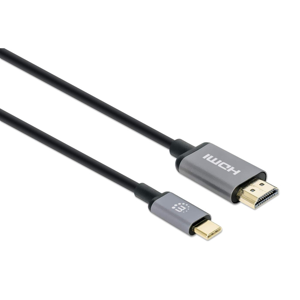 Manhattan 153591 video kabel adapter 1 m HDMI Type A (Standaard) USB Type-C Zwart, Grijs - Afbeelding 3