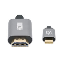 Manhattan USB-C naar HDMI kabel, 4K@60Hz, 2 m, mannelijk naar mannelijk, zwart, 3 jaar garantie, equivalent aan CDP2HD2MBNL - Afbeelding 4