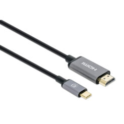 Manhattan USB-C naar HDMI kabel, 4K@60Hz, 2 m, mannelijk naar mannelijk, zwart, 3 jaar garantie, equivalent aan CDP2HD2MBNL - Afbeelding 3