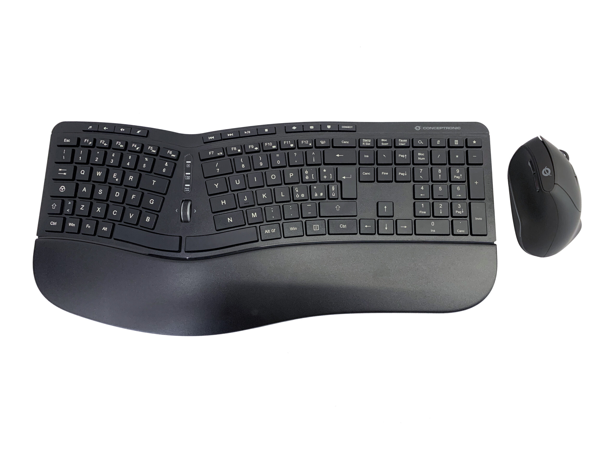 Conceptronic ORAZIO02IT toetsenbord Inclusief muis Kantoor RF Draadloos QWERTY Italiaans Zwart