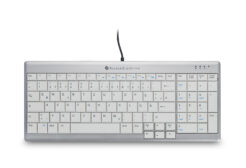 BakkerElkhuizen UltraBoard 960 Standard Compact toetsenbord Kantoor USB QWERTZ Zwitsers Zilver, Wit