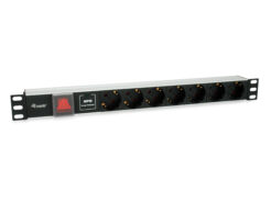 Equip 333309 energiedistributie 7 AC-uitgang(en) 1U Zwart, Zilver - Afbeelding 2