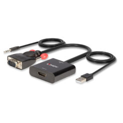 Lindy 38284 video kabel adapter VGA (D-Sub) + 3.5mm HDMI + USB Zwart - Afbeelding 6