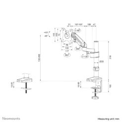 Neomounts DS70-750BL1 Monitorarm 17-27" - gasveer - Afbeelding 20