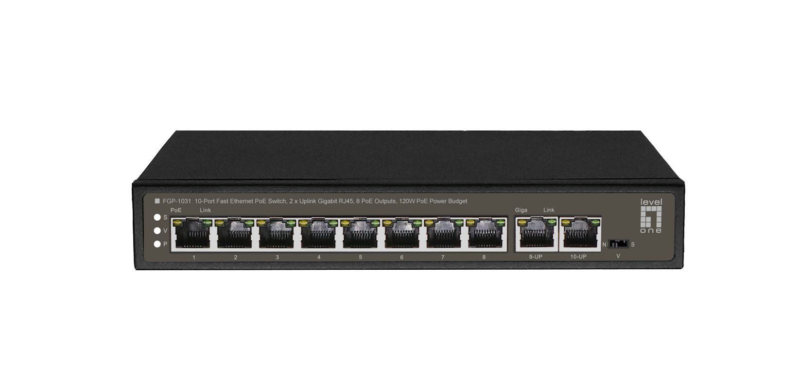 LevelOne FGP-1031 netwerk-switch Unmanaged Gigabit Ethernet (10/100/1000) Power over Ethernet (PoE) Zwart - Afbeelding 2