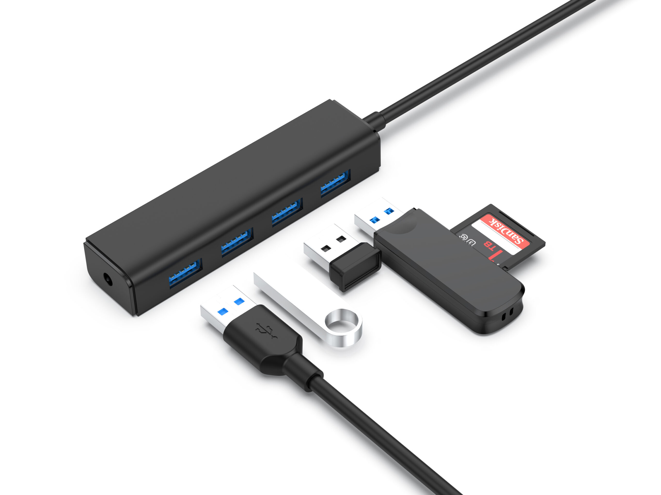 Conceptronic CTC4USB3 interface hub USB 3.2 Gen 1 (3.1 Gen 1) Type-C 5000 Mbit/s Zwart - Afbeelding 4
