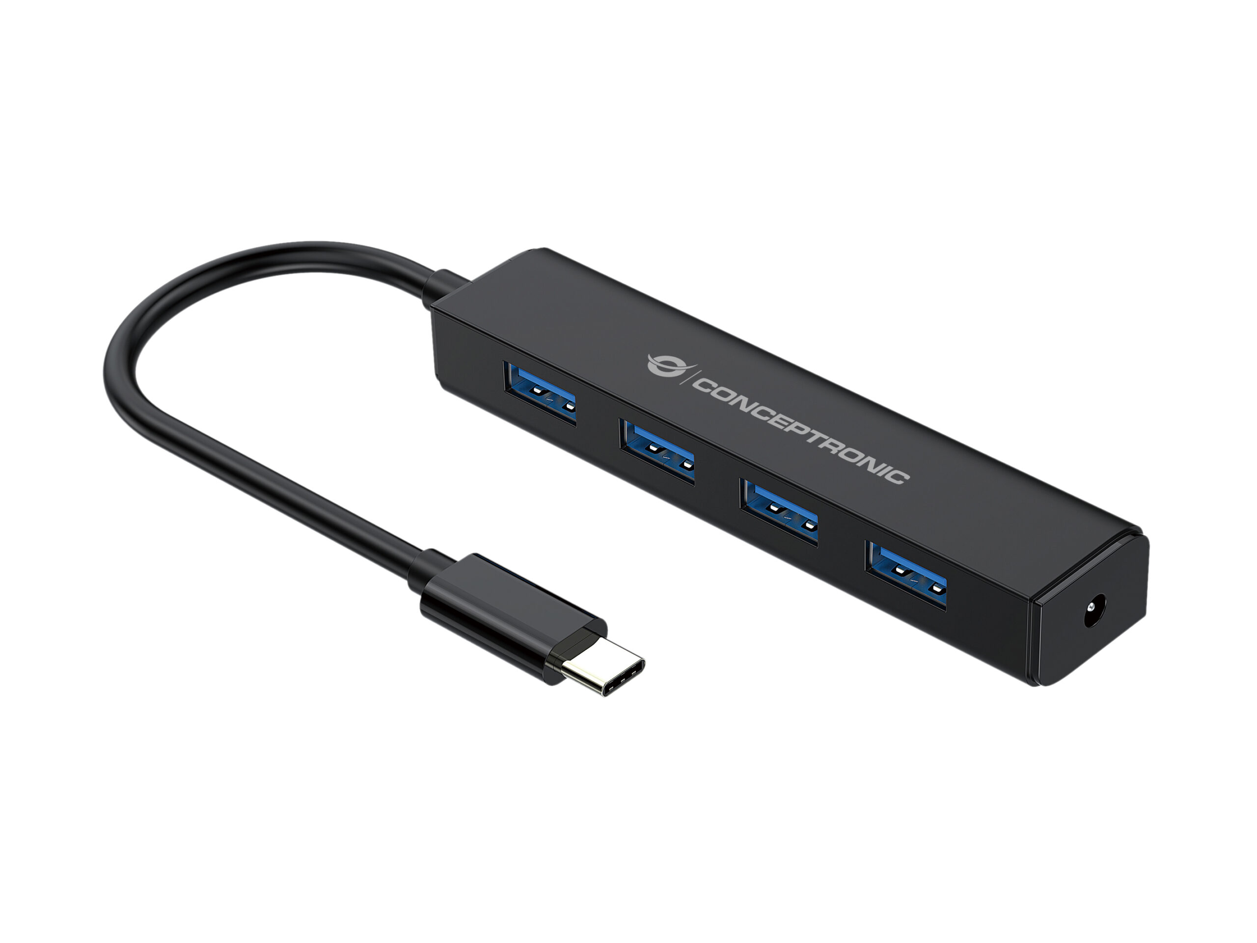 Conceptronic CTC4USB3 interface hub USB 3.2 Gen 1 (3.1 Gen 1) Type-C 5000 Mbit/s Zwart - Afbeelding 2