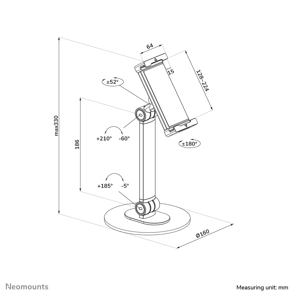 Neomounts DS15-540BL1 Tablet standaard 4.7-12.9" - universeel - Afbeelding 15