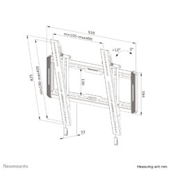 Neomounts WL35-550BL14 TV-beugel wand 40-75" - kantelbaar - Easy Install - Afbeelding 21