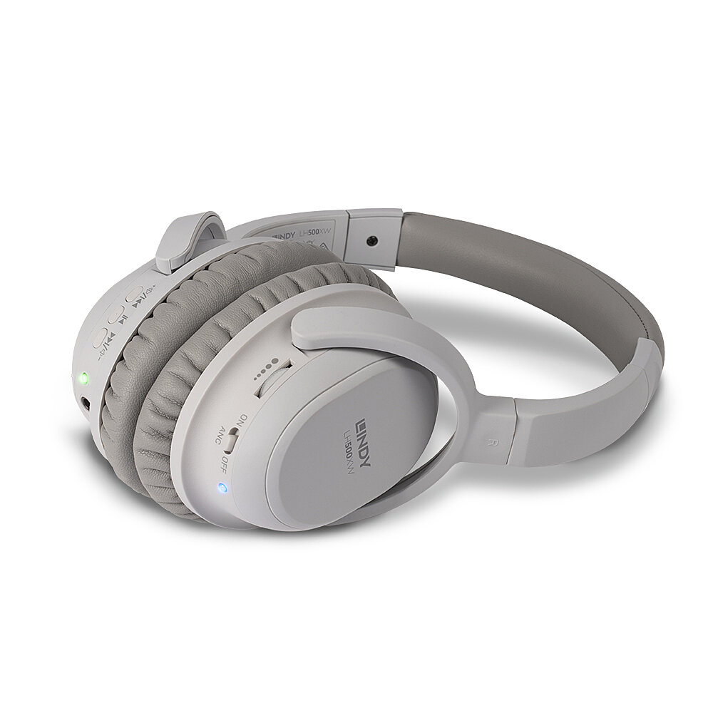 Lindy LH500XW Headset Bedraad en draadloos Hoofdband Oproepen/muziek Micro-USB Bluetooth Grijs - Afbeelding 4