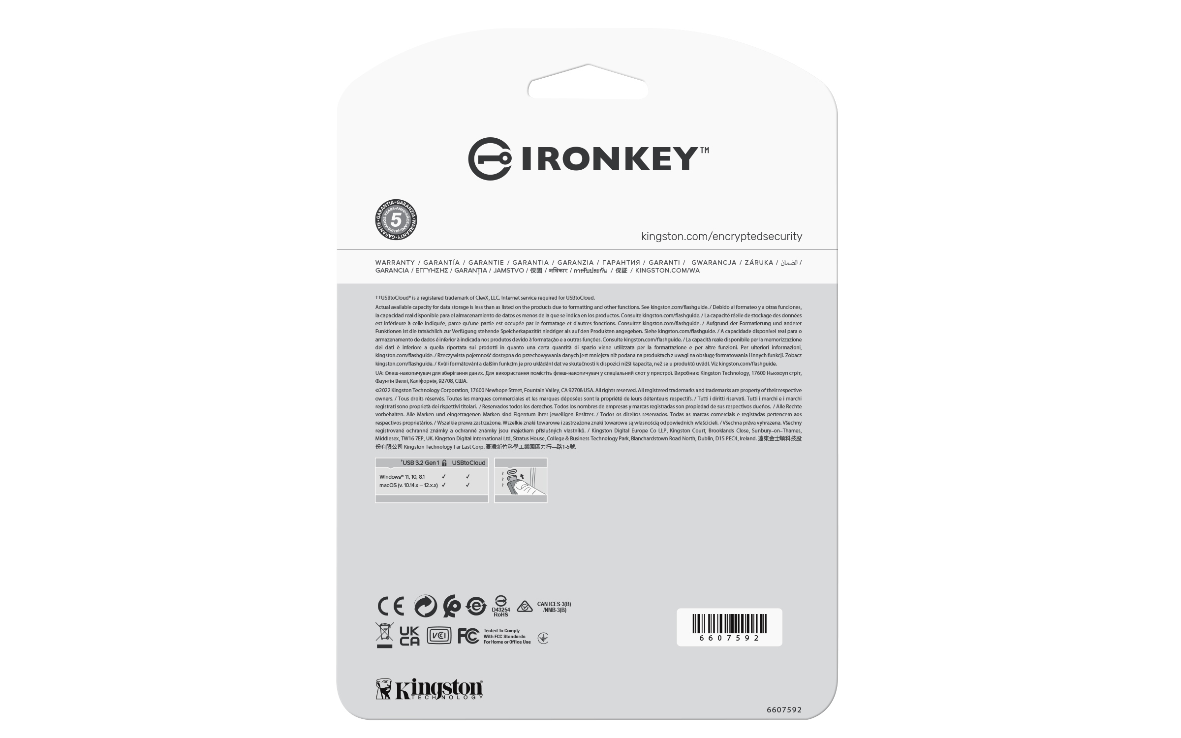 Kingston Technology IronKey 128GB IKLP50 AES USB, met 256-bits versleuteling - Afbeelding 5