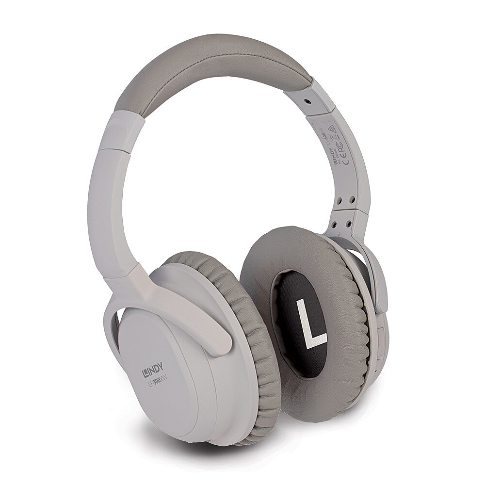 Lindy LH500XW Headset Bedraad en draadloos Hoofdband Oproepen/muziek Micro-USB Bluetooth Grijs - Afbeelding 2