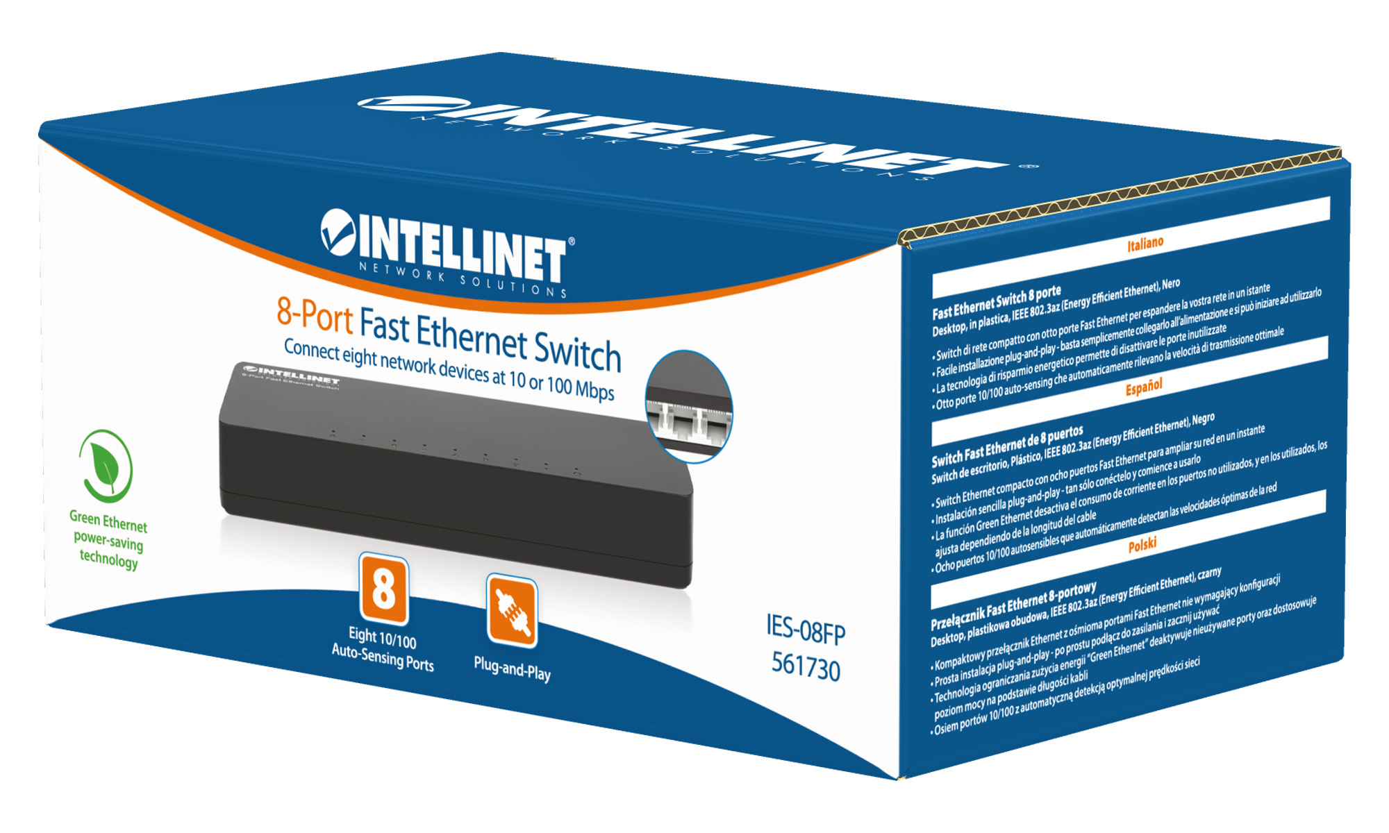 Intellinet 561730 netwerk-switch Fast Ethernet (10/100) Zwart - Afbeelding 8