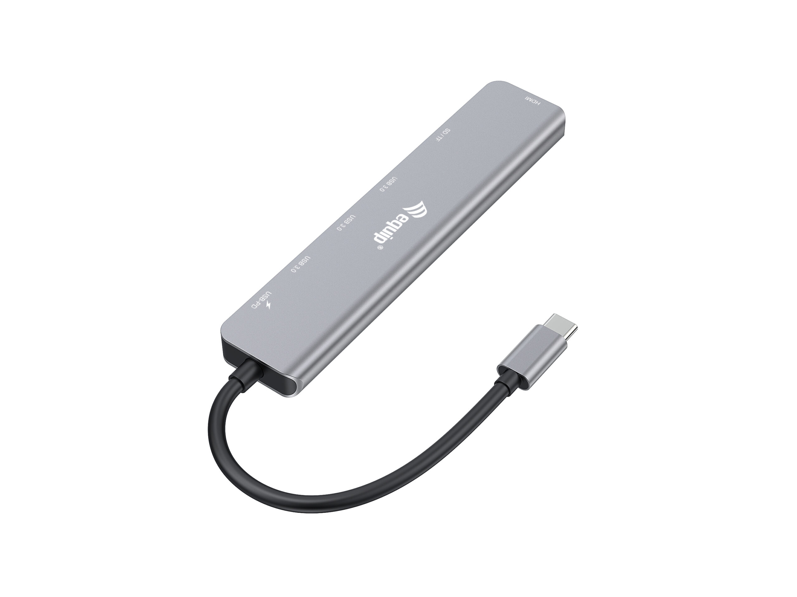 Equip 133494 USB-C 7 in 1 multifunctionele adapter, HDMI 4K/60Hz, USB 3.2 Gen1 x 3, TF/MICRO SD, 100W USB PD - Afbeelding 4