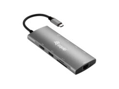 Equip USB-C 9 in 1 multifunctionele adapter, HDMI 4K/60Hz, Gigabit LAN, USB 3.2 GEN1, SD/TF, 100W USB PD
