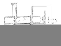 Equip 650322 60“-100” Kantelbare TV Muurbeugel - Afbeelding 10