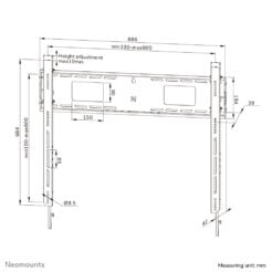 Neomounts WL30-750BL18 Heavy duty muurbeugel 55-98" - vlak - vergrendelbaar - snelle installatie - TÜV - Afbeelding 18